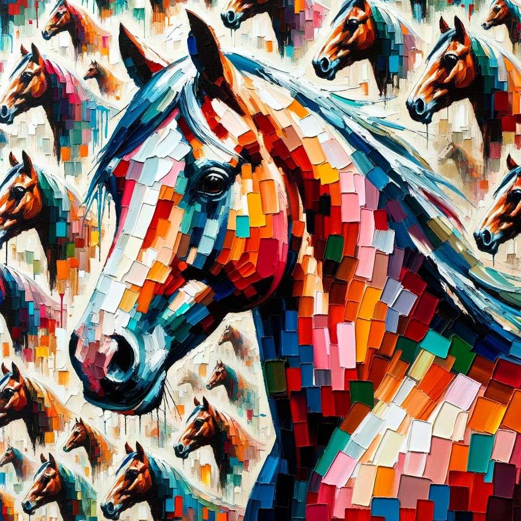 a horse, pop art
